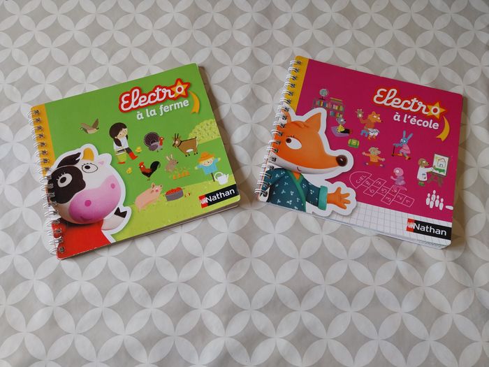 Lot 2 Cahiers Électro Nathan – À l’école + À la ferme – Jeu éducatif interactif enfants