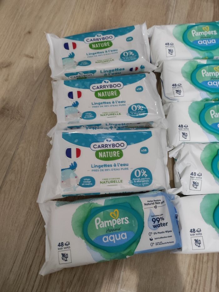 Lot de 14 paquets de lingettes neufs divers marques - photo numéro 2