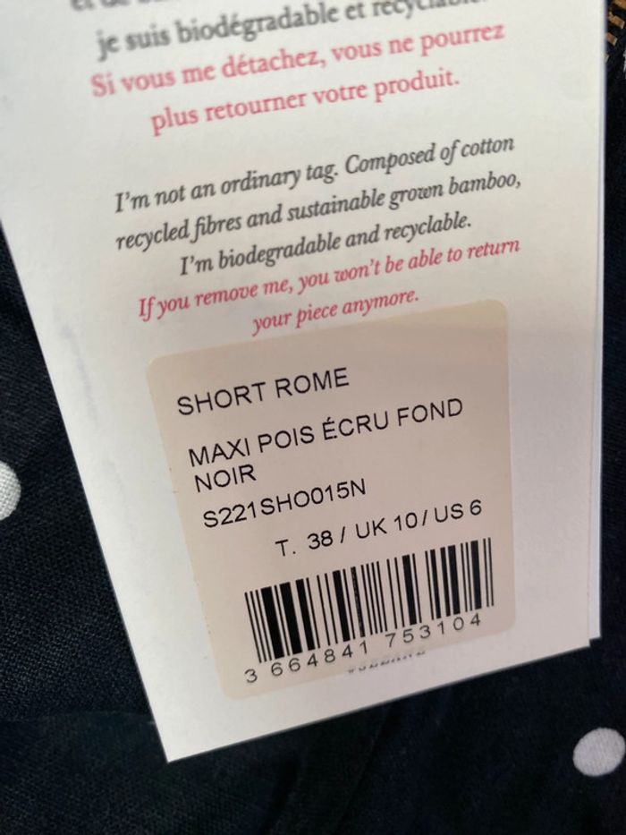 Short Sezane Rome 38 neuf - photo numéro 5