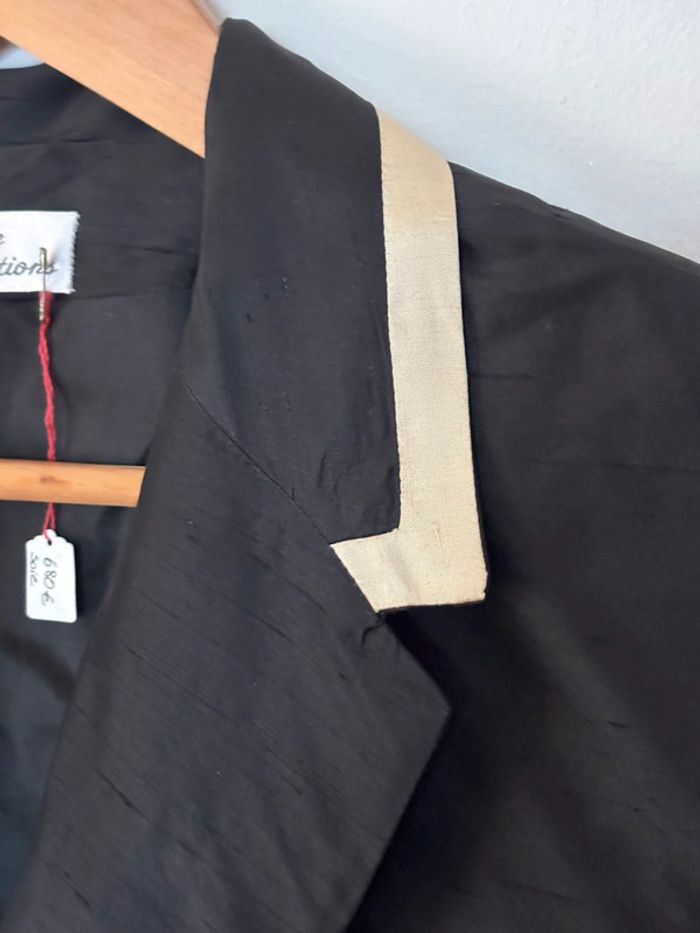 Veste de tailleur en soie sauvage taille 38 - photo numéro 3