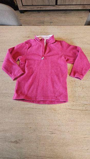 Pull polaire pour fille rose fushia, Quechua, 5 ans, nickel
