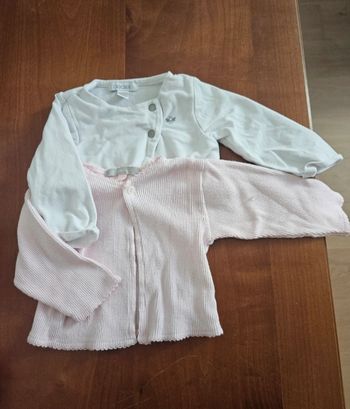 Lot de 2 gilets taille 3 mois