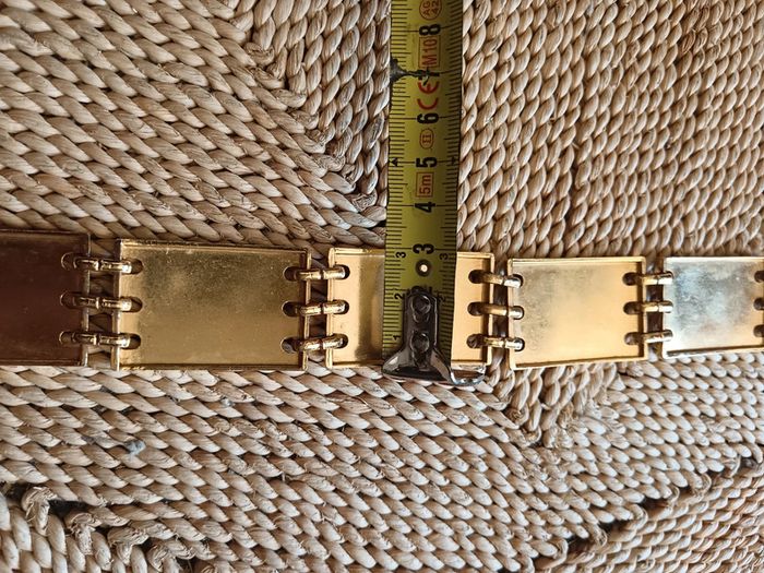 Vintage | Ceinture métal doré articulé | t. 80 - photo numéro 7
