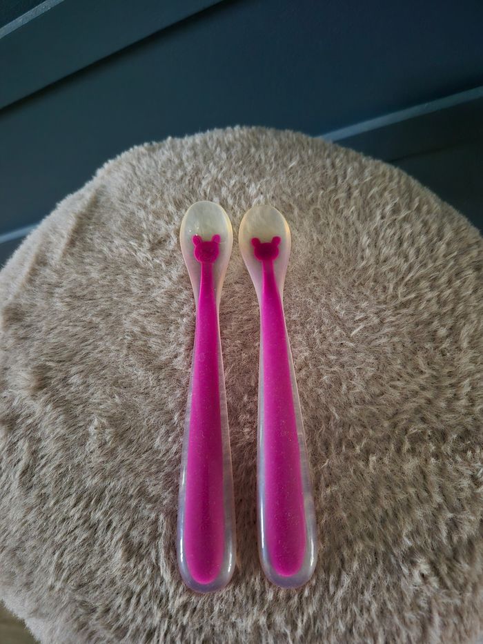 Lot de 2 cuillères bébé en silicone