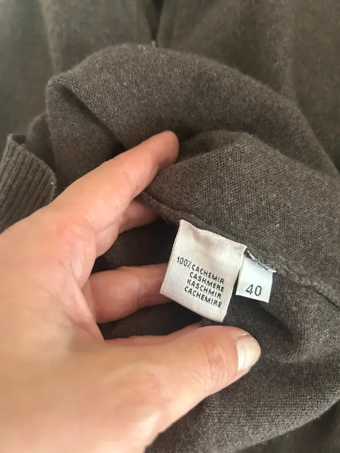 Frank Namani,pull marron femme, taille FR 36 100 % cachemire - photo numéro 8