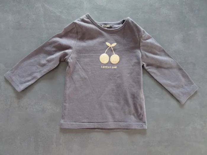 T-shirt imprimé manches longues 6 mois Kiabi