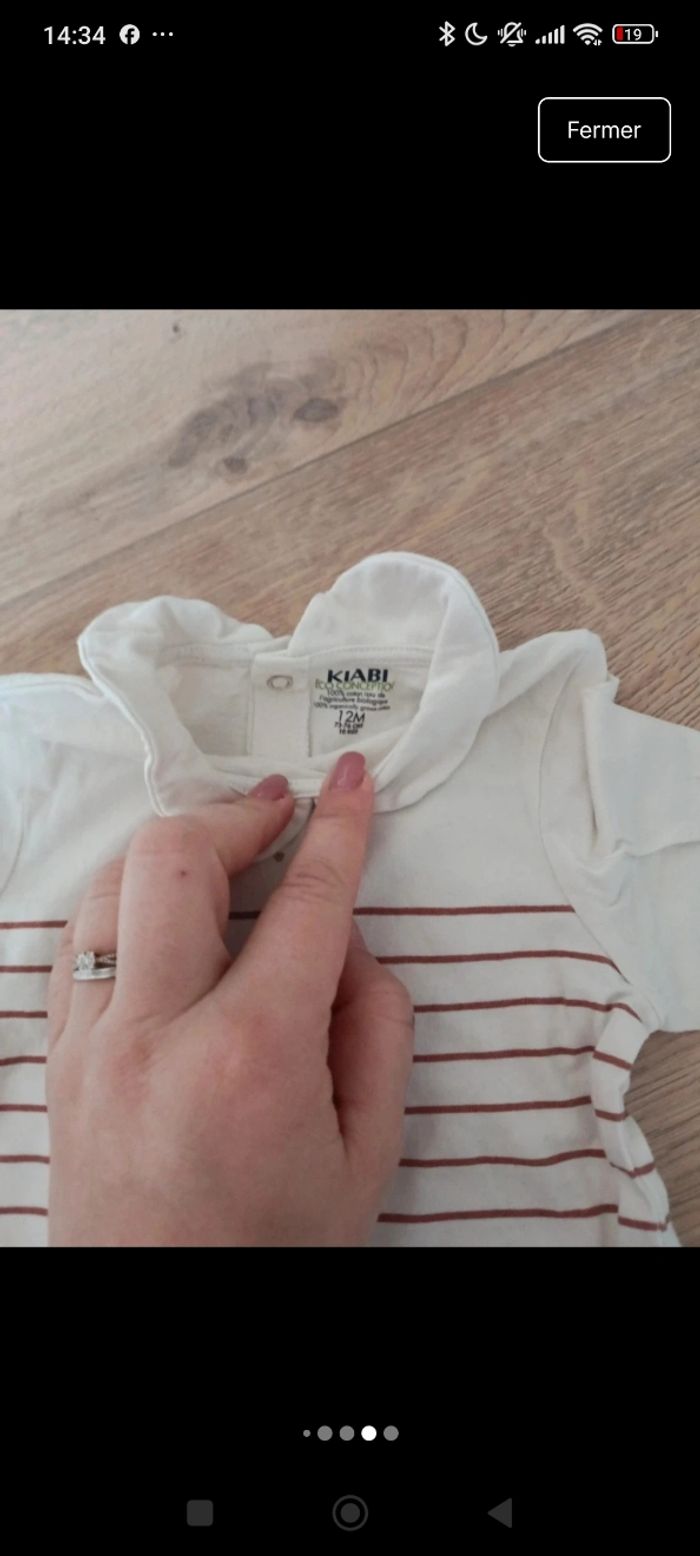 Lot 3 hauts manches longues 12 mois - photo numéro 9