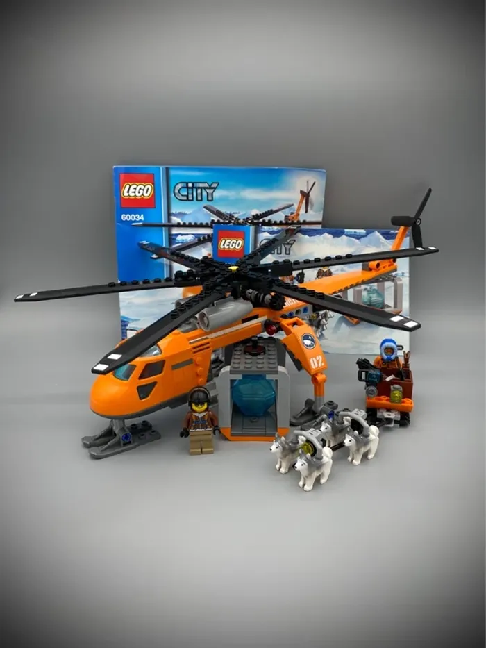 LEGO City 60034 - Arctic Helicrane - Complet avec Notice