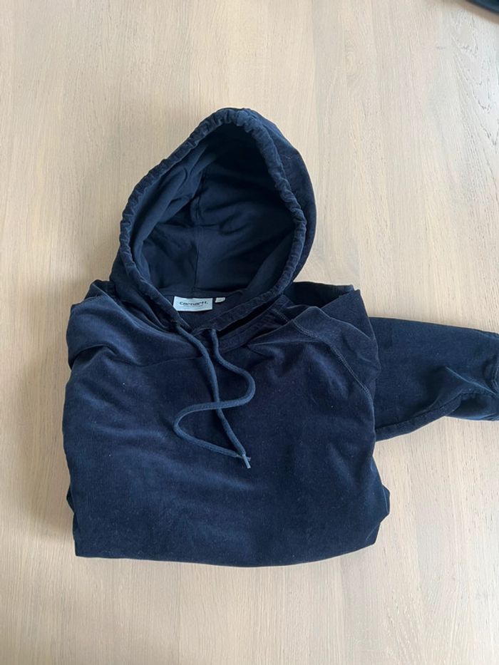 sweat carhartt velours bleu marine - photo numéro 3