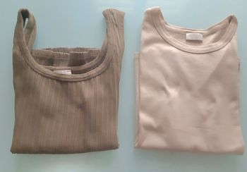 🌿 Lot de 2 tee-shirts sans manches – Promod – Taille 2 🌿