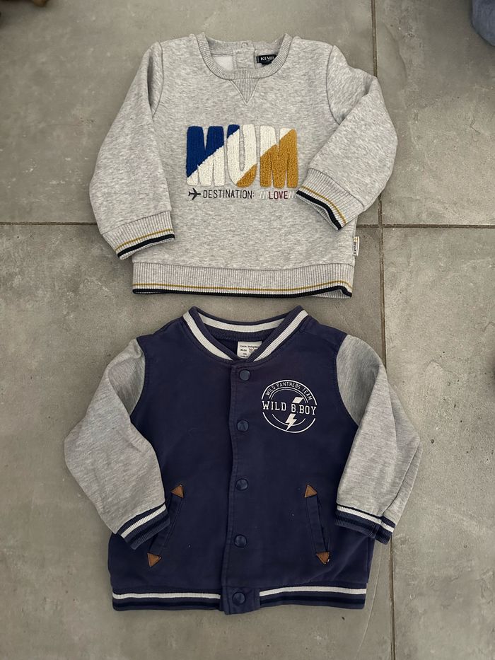Veste type bomber Zara taille 12/ 18 mois et pull Mum