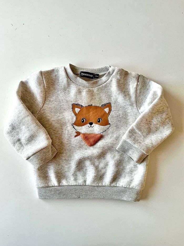 Sweat-shirt renard 12 mois ou 78/83 cm