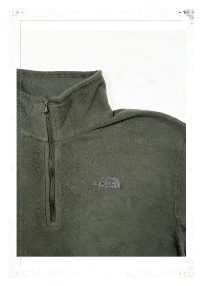 The North Face polaire demi zip vert kaki homme taille M polyester - photo numéro 5