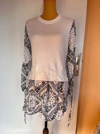 Robe pull bi matière bisous project taille unique