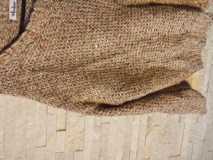 Pull Beige Pailleté Femme Taille M - photo numéro 4