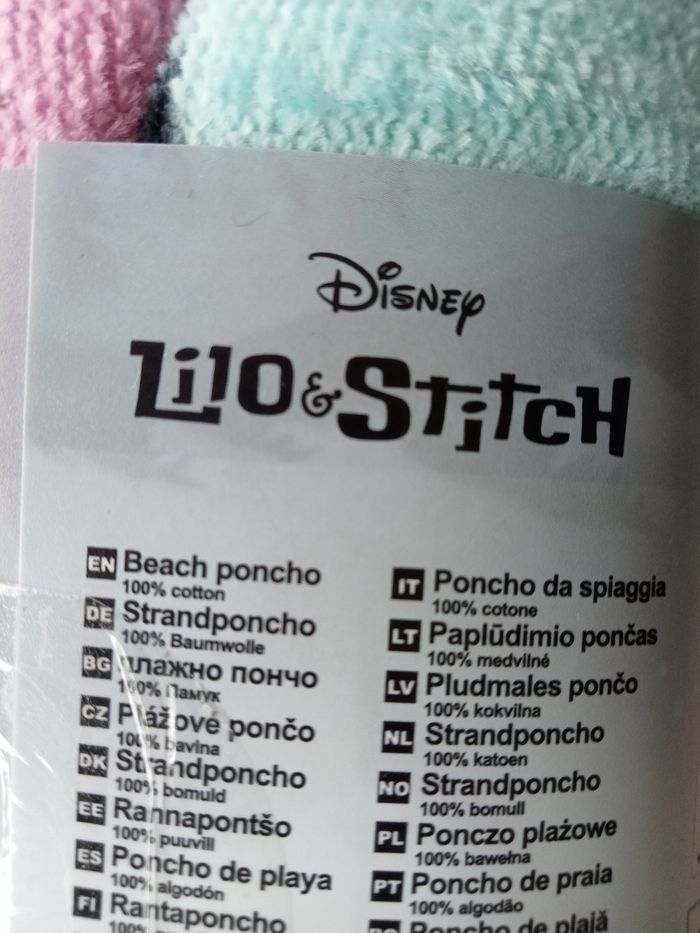 Serviette poncho Stitch 60×60cm - photo numéro 4