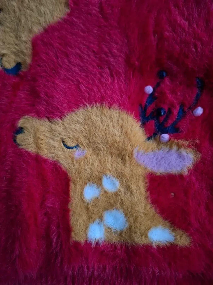 Pull chaud de Noël  DPAM 10 ans daim biche - photo numéro 3