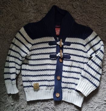 Gilet à boutons rayé style marin 5ans