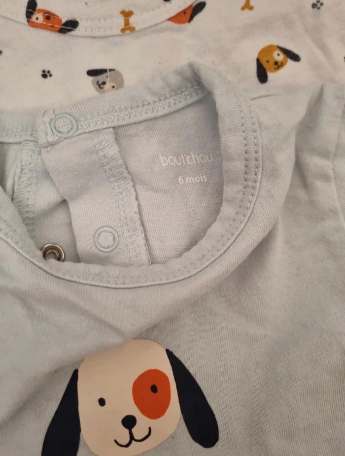 Lot 2 pyjamas grenouillères été 6 mois 67cm - photo numéro 2