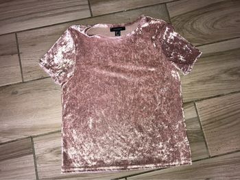 Tee-shirts rose velours atmosphère 34