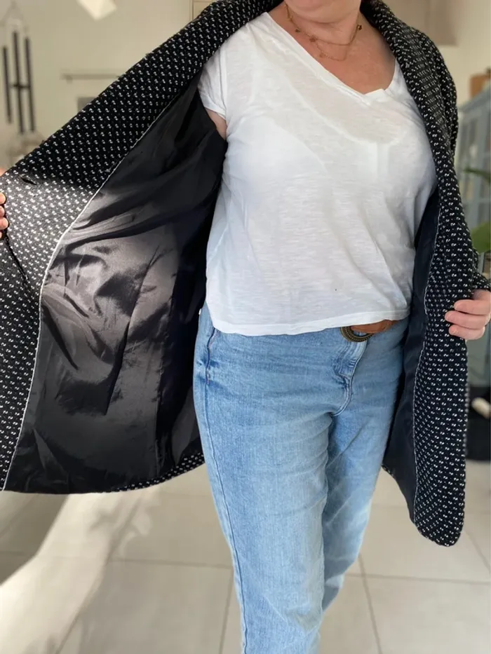 Manteau long à motifs Grain de malice taille 42 - photo numéro 2