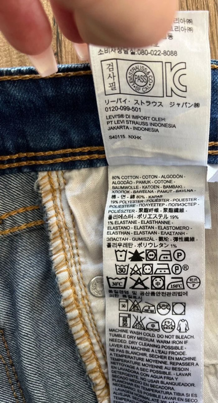 Jean/pantalon bleu Levi's Demi Curve Low Rise Skinny, taille : W 27 L 32 (36 taille française) - photo numéro 8