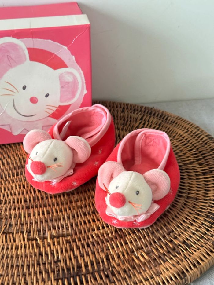 Chaussure / chaussons souris pour bébé - photo numéro 2