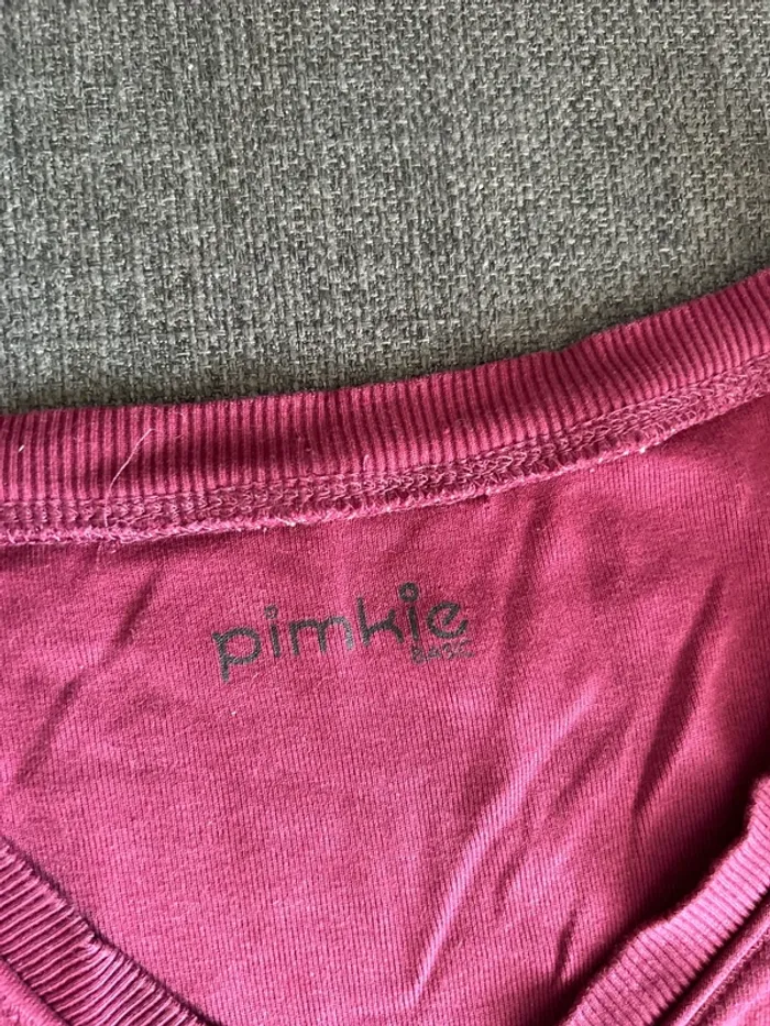 Pull fin col V bordeaux femme, taille s, pinkie - photo numéro 2