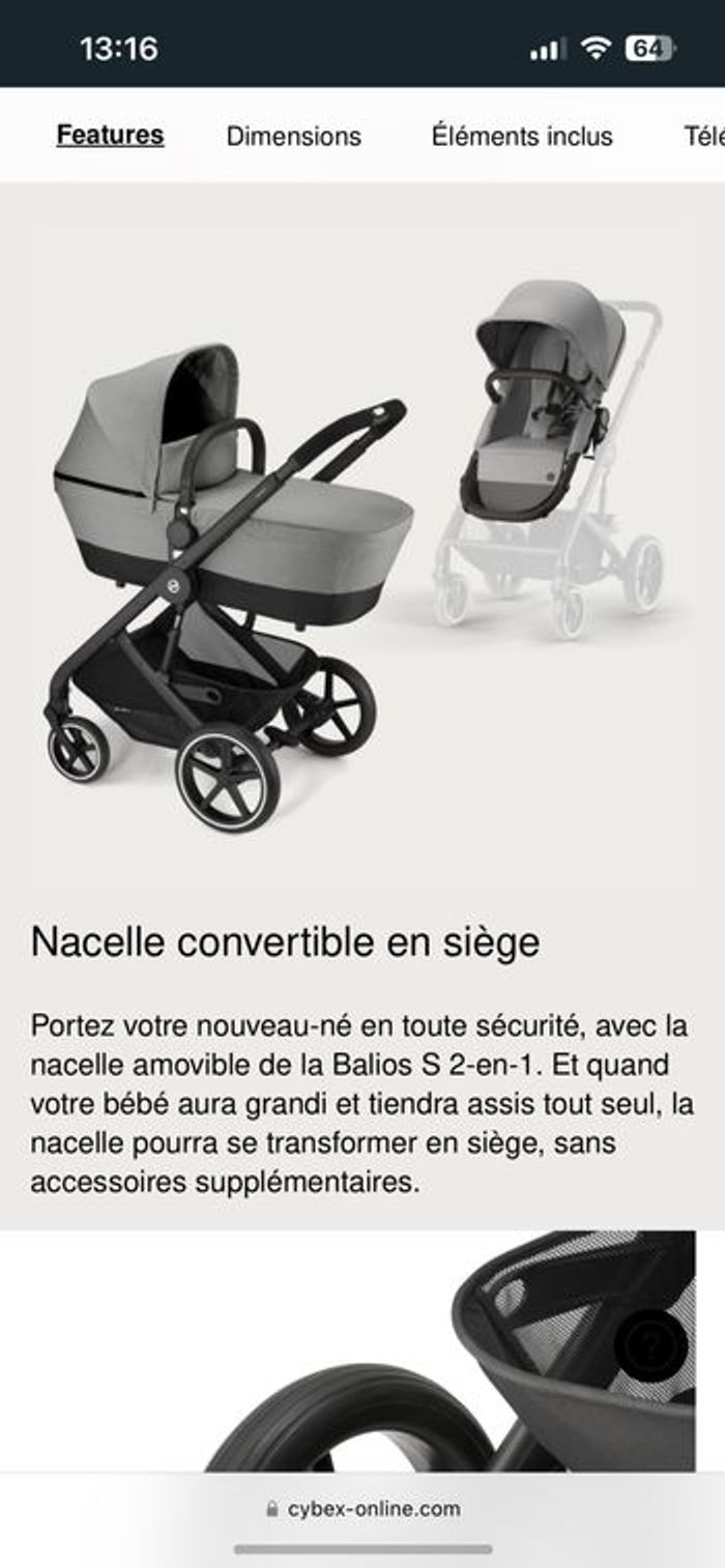 poussette Cybex Balios S 2en1 - photo numéro 4