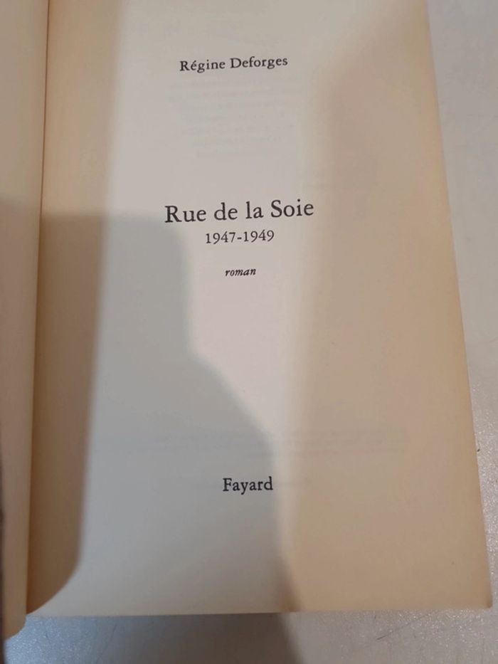 Livre Rue du soie - photo numéro 4
