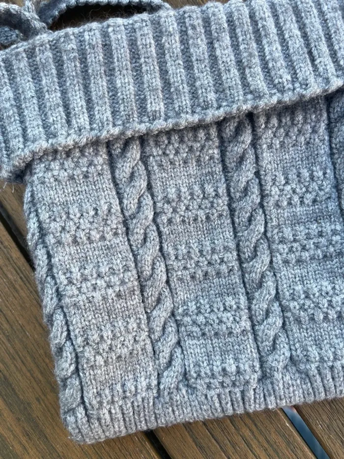 Sac en lainage gris bandoulière - photo numéro 2