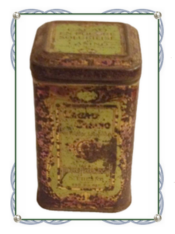 Ancienne boite publicitaire cacao casino en métal pour collectionneur
