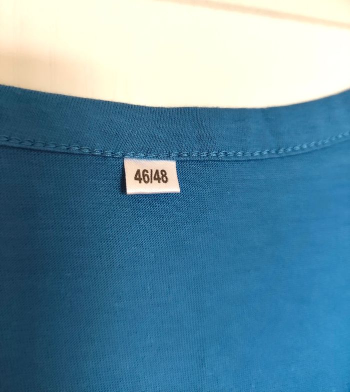 Débardeur bleu uni bretelles larges grande taille t46/48 - photo numéro 3