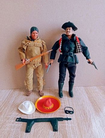 2 figurines Lone Rangers vintage