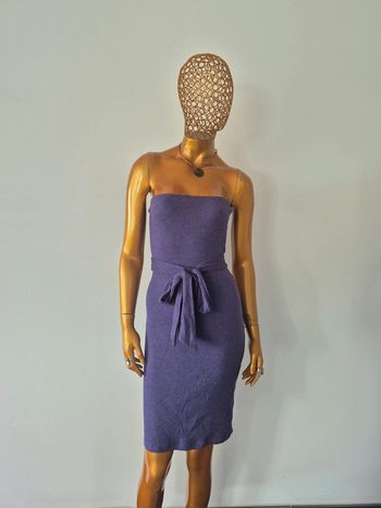 Robe Bustier Violette Avec ceinture à nouer Femme Taille L/40