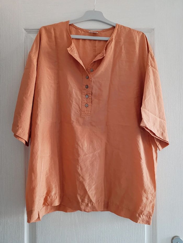 Chemise en soie safran - Le Comte - Taille 36 - photo numéro 2