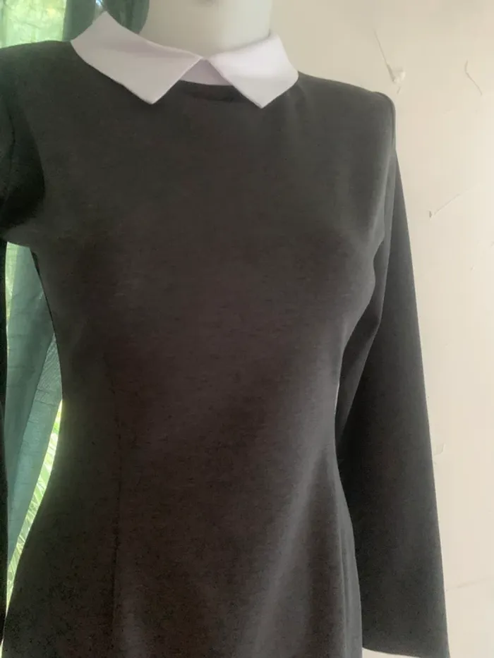 Robe avec col blanc Cosmos taille L manches longues neuve - photo numéro 5