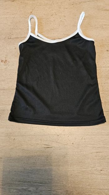 Débardeur noir à bord blanc, 34 cm, taille S/M