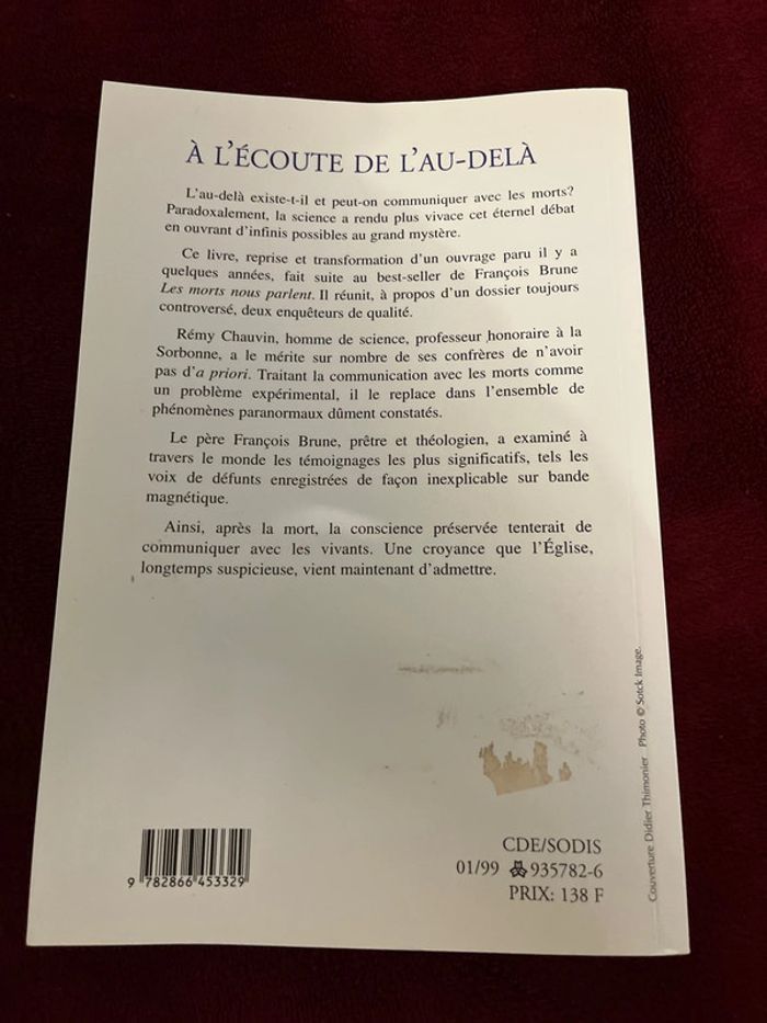 Livre spiritualité À l écoute de l au delà - photo numéro 2