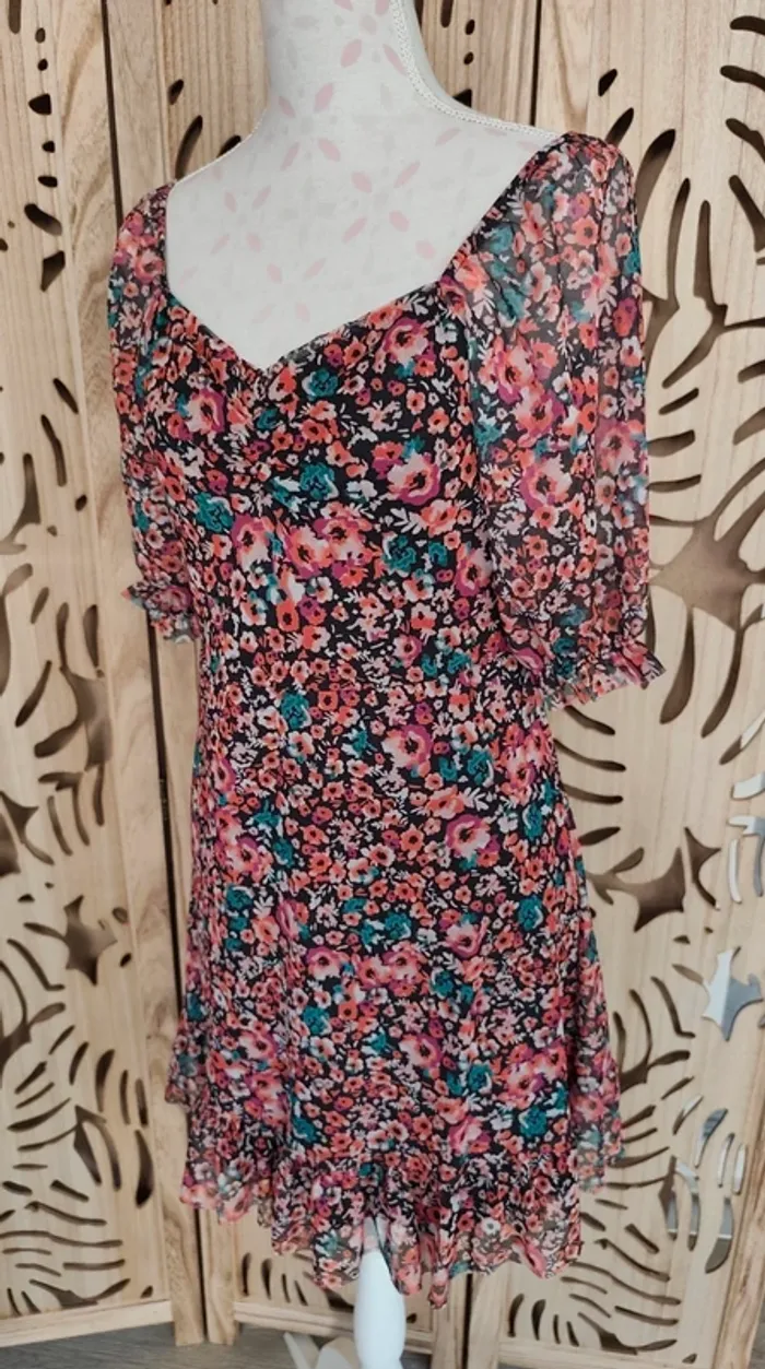 Robe imprimée fleurie col carré T L Trendyol - photo numéro 5