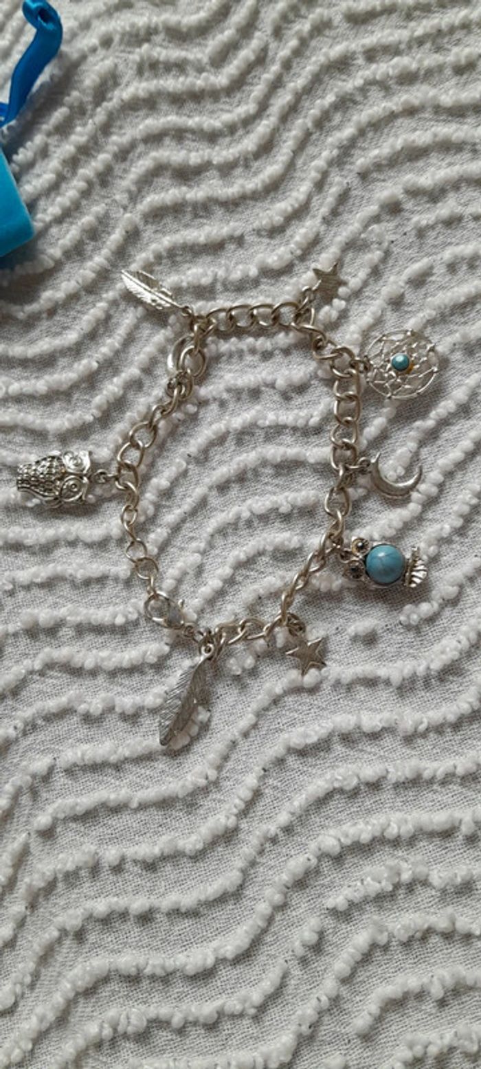 Bracelet chouette humour plume lune - photo numéro 2
