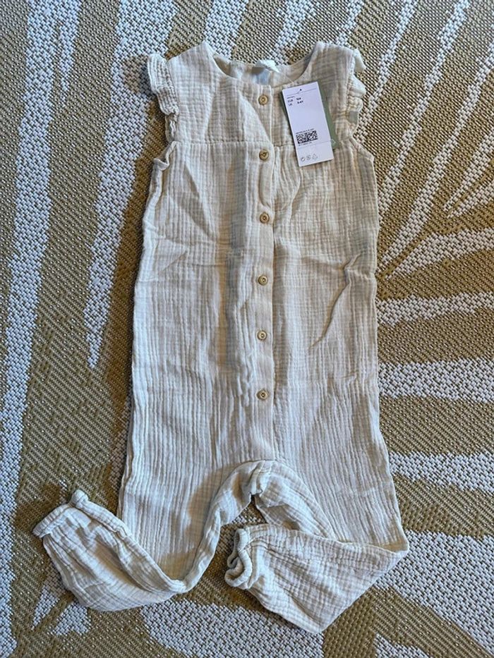 Combinaison écru gaze coton 3-4 ans 104 cm