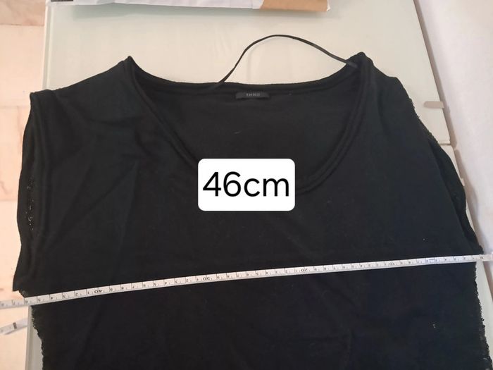 Ikks haut tee-shirt bi matière sequins noir T 36/38 en tbe - photo numéro 13