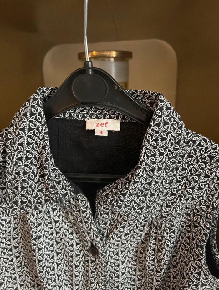 Chemise sans manches motif floral fermeture nœud 6 ans - Zef - photo numéro 3