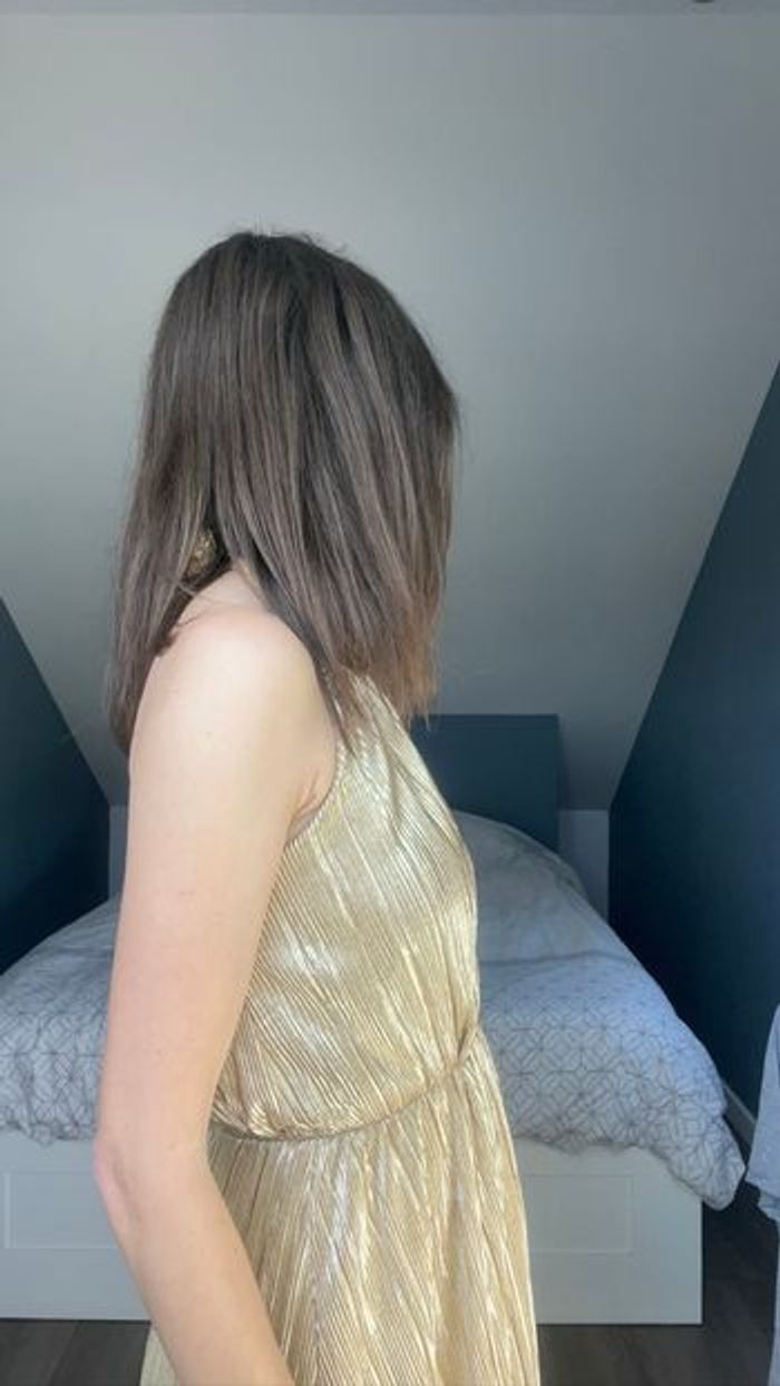 Robe dorée dos nu Naf naf - photo numéro 4
