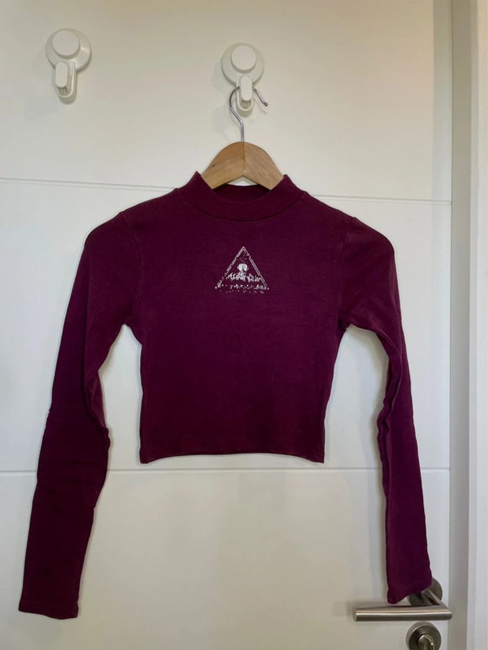T-shirt manches longues bordeaux