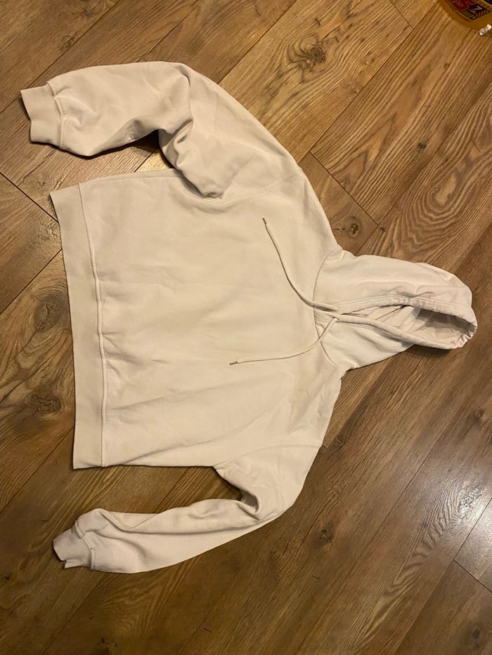 Sweat blanc court fille taille XXS