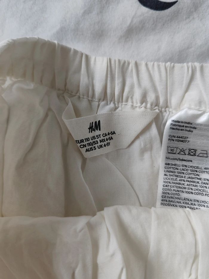 jupe blanche avec broderies 4/5 ans - photo numéro 2