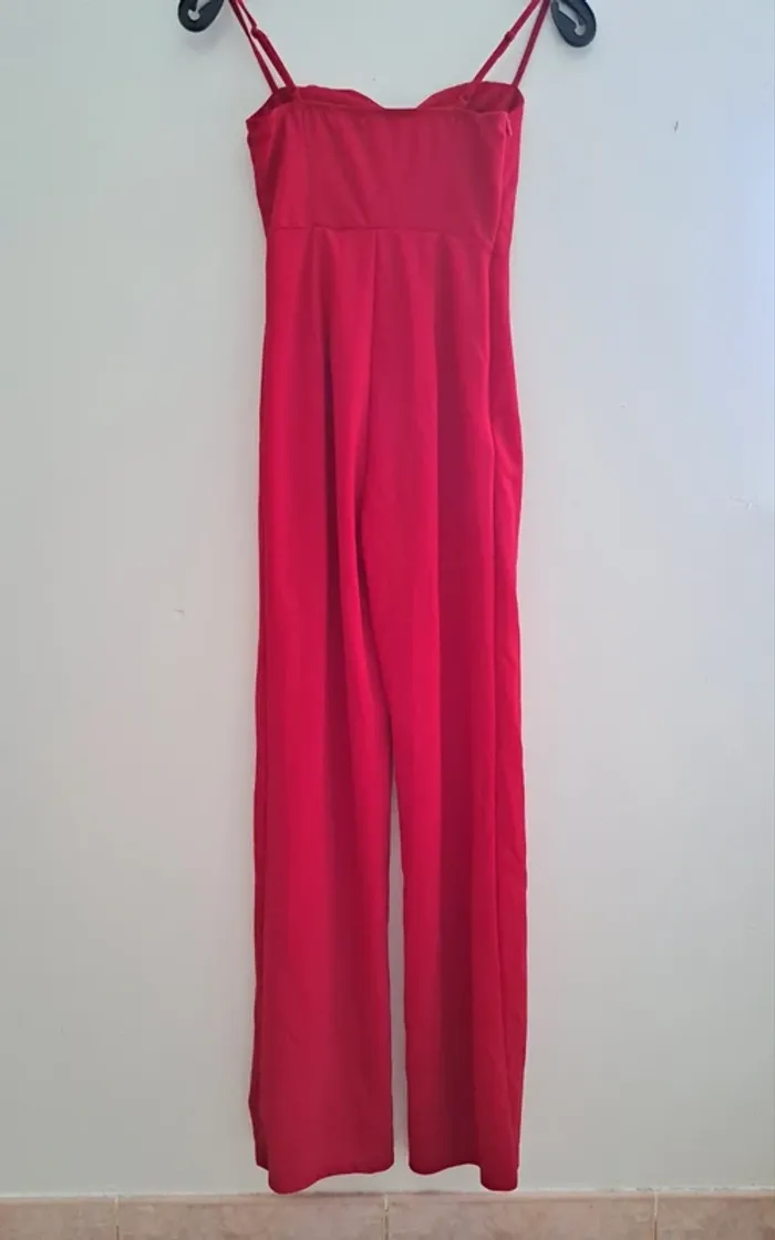 Combinaison rouge - moulante - jambes fendues - Shein - taille 34 / XS - photo numéro 3