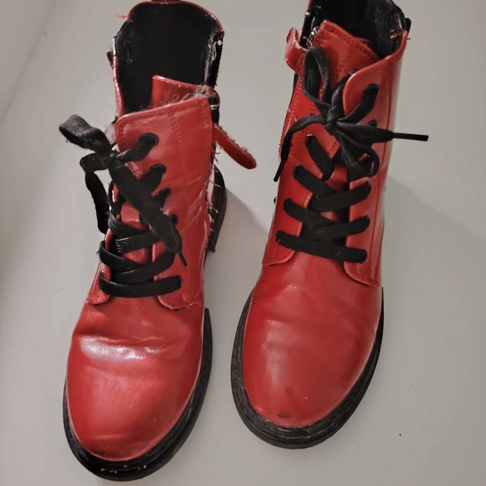 Boots rouges lovely skull 34
